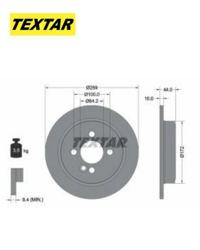 طقم طنابير خلفى MINI R56 - تيكستار