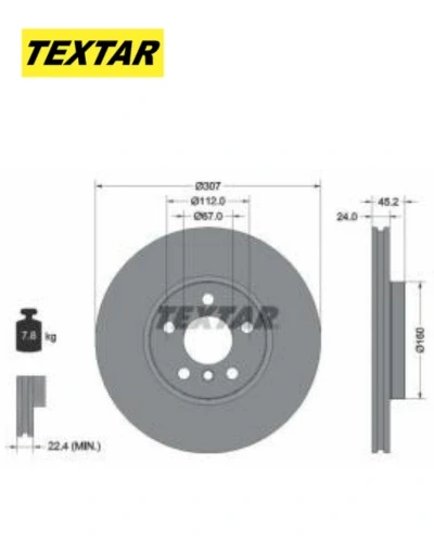 طقم  طنابير امامى 218 X1 F48 - تيكستار